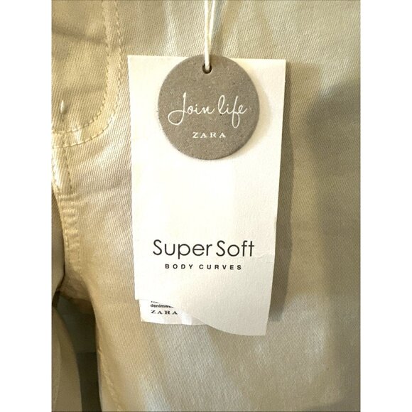 Zara Trafaluc Denimwear Skinny Jeans Size 6 Stretch Waist Super Soft White NEW - Picture 5 of 10